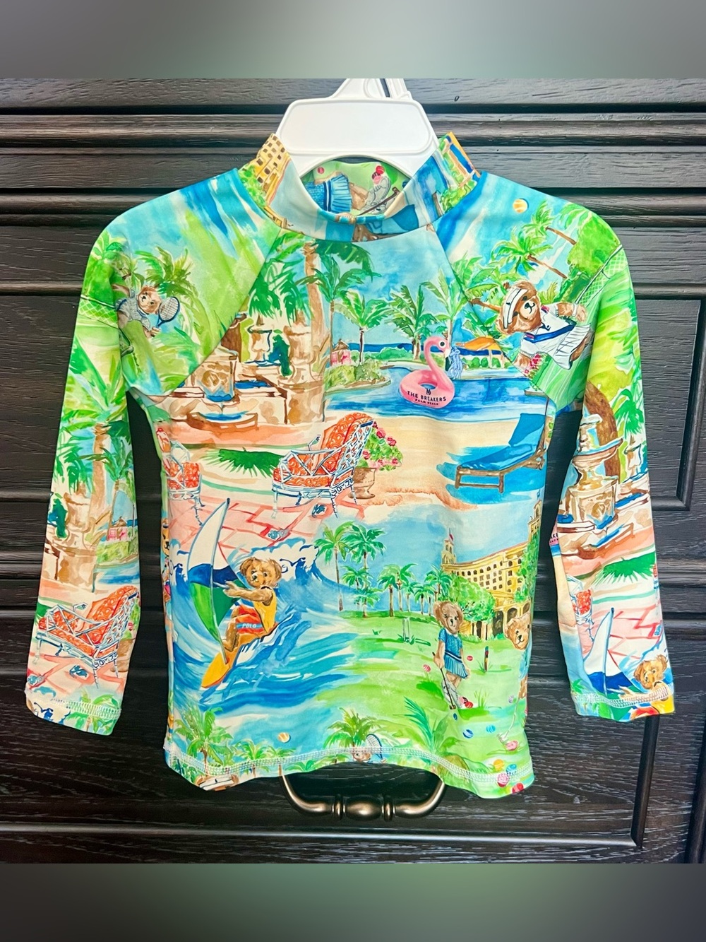 Polo Ralph Lauren Palm Beach Bear Swim Rash Guard Unisex